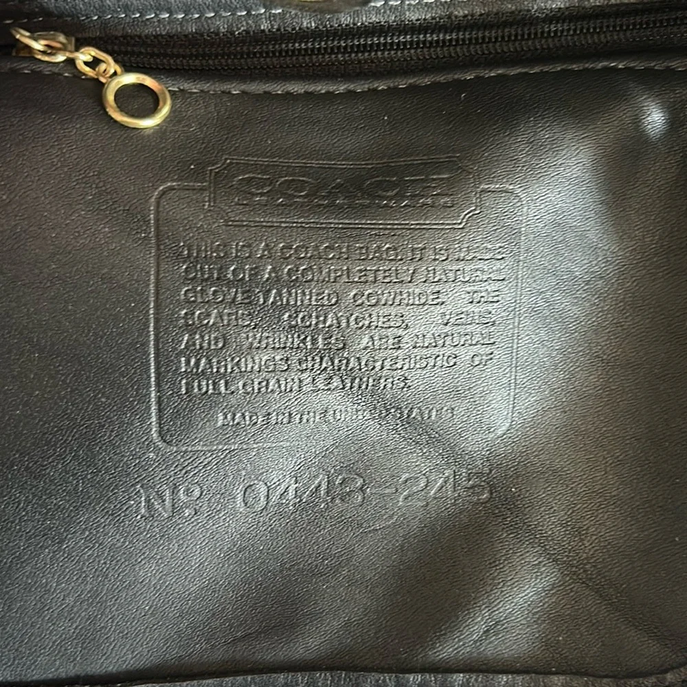 Coach Vintage Rare Dixon Black Leather Bag with COA